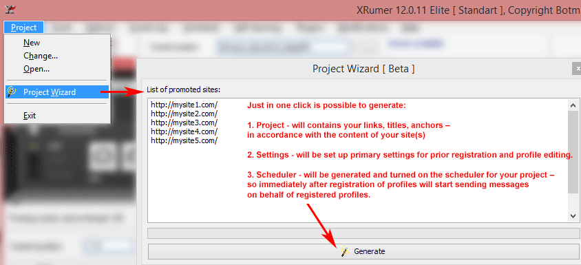 Project Wizard XRumer 12.0.11